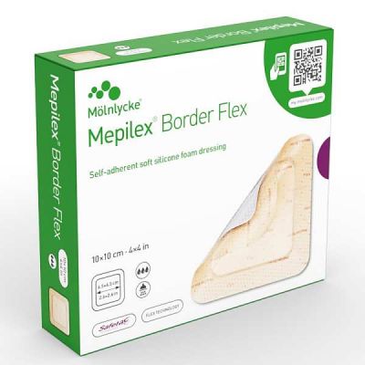 MEPILEX BORDER FLEX, 10x10cm, 5's/PACK