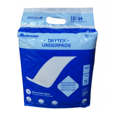 Underpads - DRYTEX (GS-8407) 60x90cm - Pack of 10