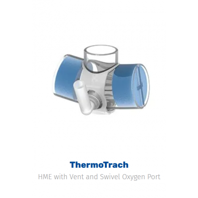 Flexicare ThermoTrach Tracheostomy HME with Vent and Swivel Oxygen Port, 50pcs/Box 