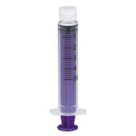 SYR-05S Enteral syringe. Purple ,5ml, single use, low dose tip with ...